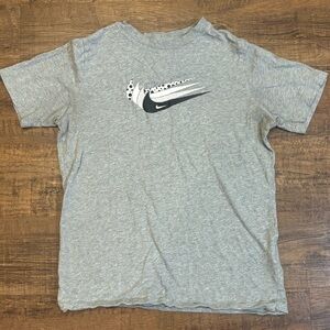 Nike Swoosh Logo T-shirt Gray Black White
